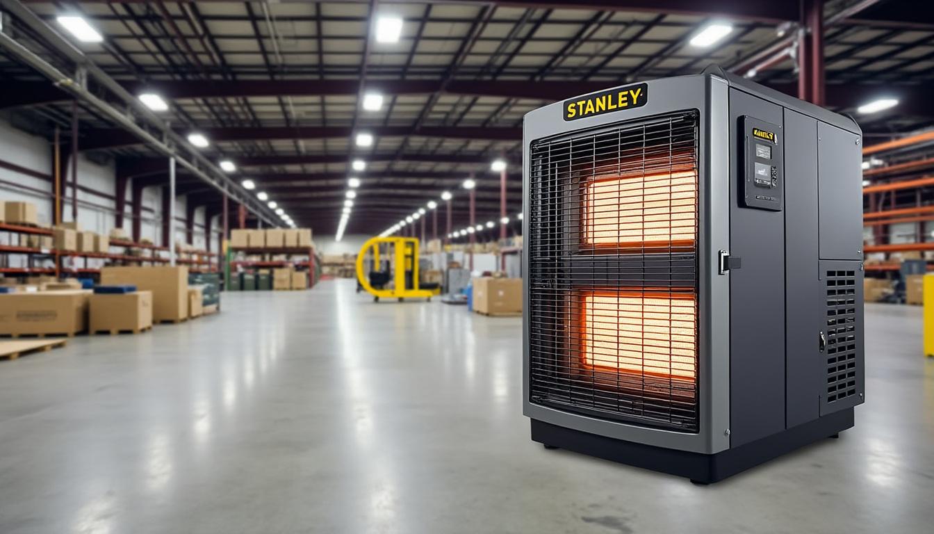 découvrez le chauffage industriel stanley 3300w, conçu pour offrir une solution optimale aux espaces mal isolés. profitez d'une chaleur rapide et efficace, idéale pour vos ateliers, garages ou chantiers. ne laissez plus le froid entraver votre productivité!