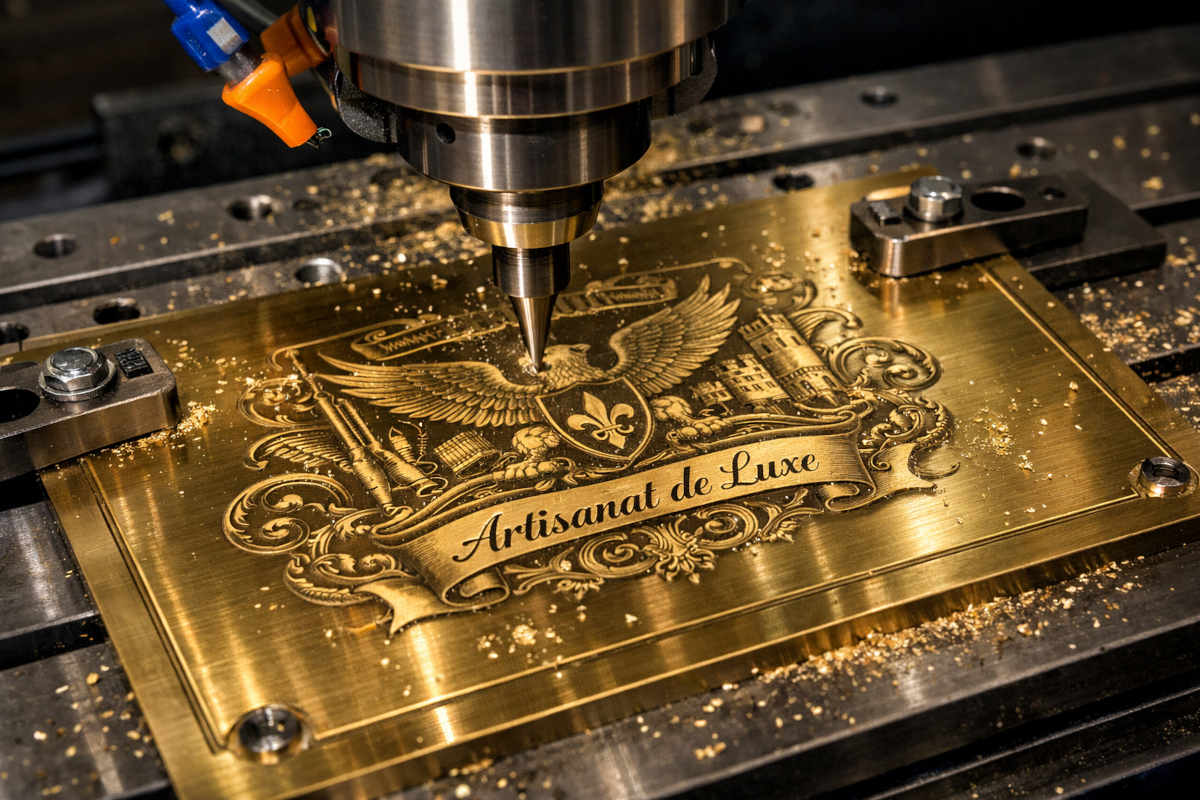 plaque en laiton