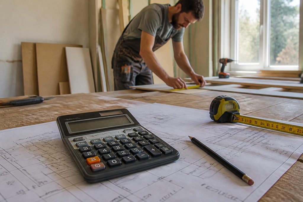 calculatrice en ligne pour convertir facilement les mètres linéaires en mètres carrés, un outil indispensable pour les artisans afin de réaliser des devis précis et rapides.